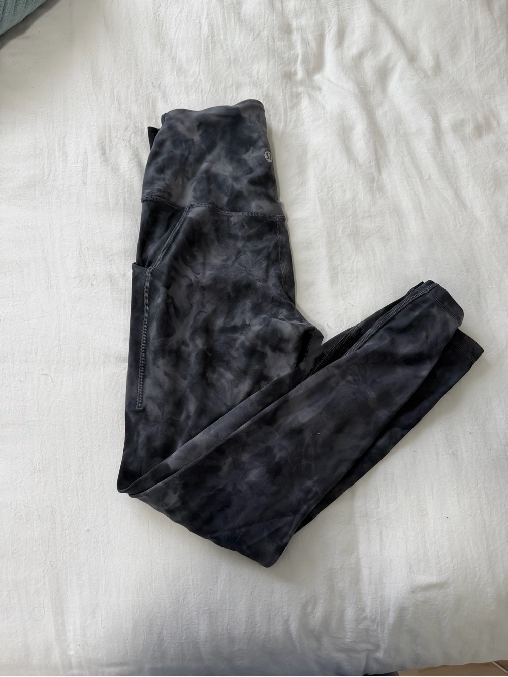 lululemon athletica Black Tie-Dye High-Rise Leggings